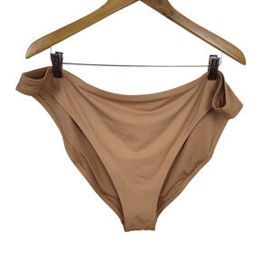 Skims Recycled Swim Mid Coverage Bottom Womens 4X Ochre Nude Bikini NWT